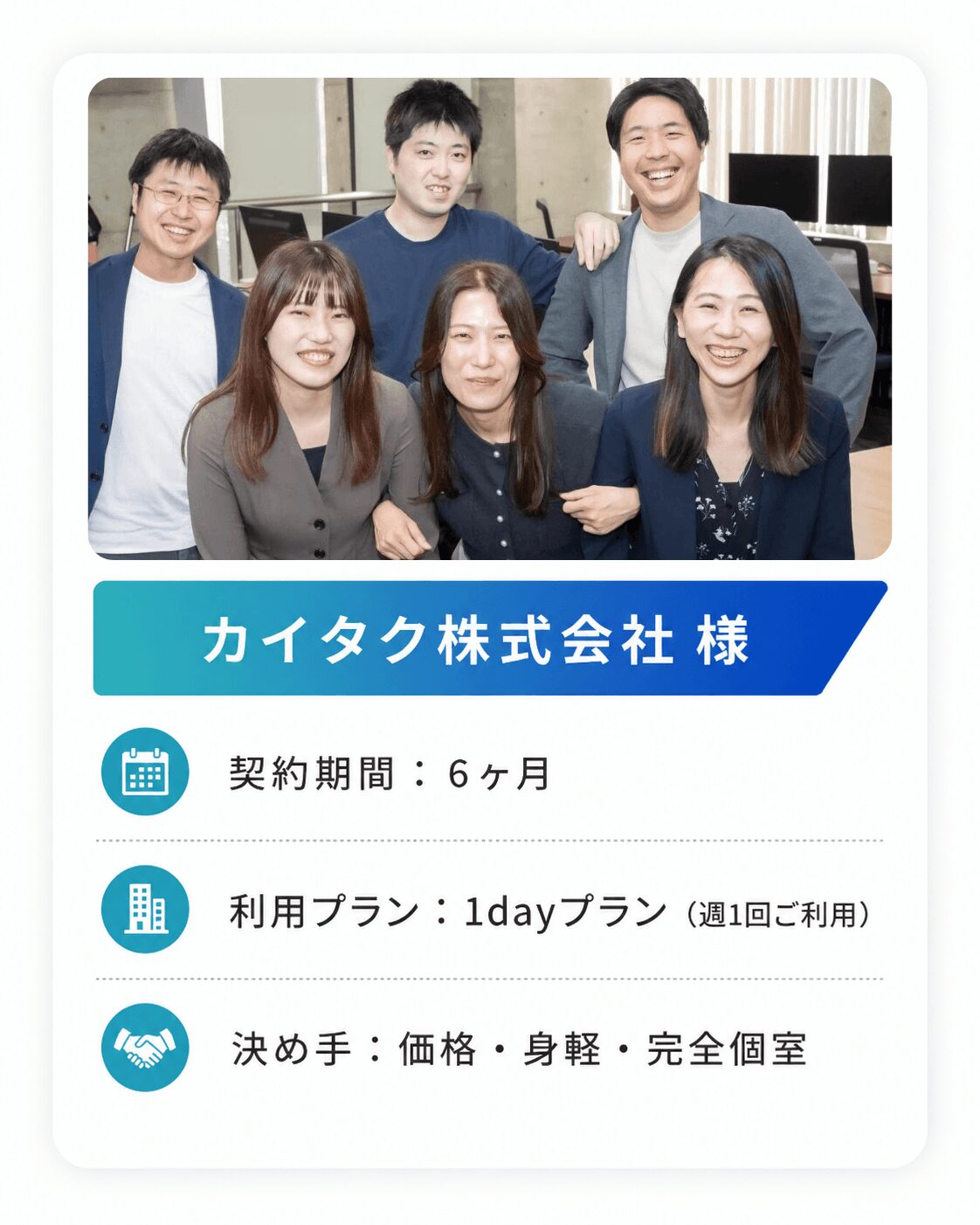 6ヶ月利用(カイタク株式会社様)